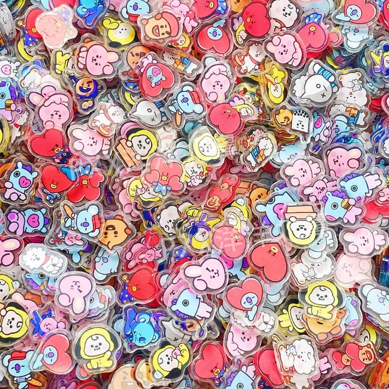 Phone Accessories Diy - 60PCS 2CM Kawaii BT21 Acrylic Sheet