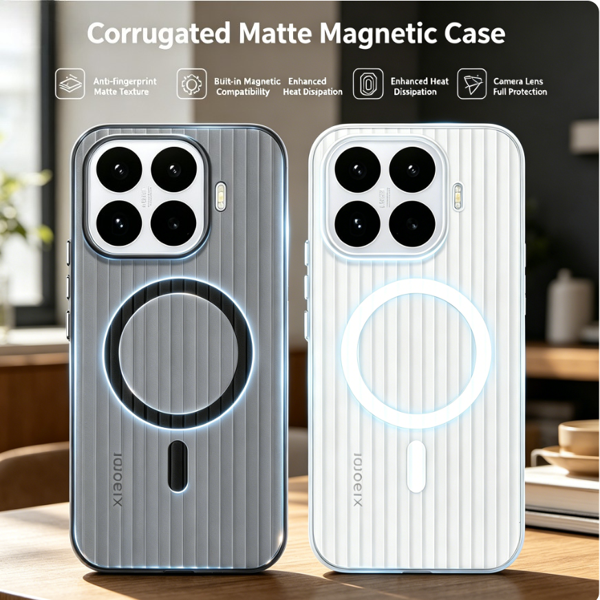 Magsafe Wireless Charger - 3D Transparent Matte Corrugated Non-slip Case