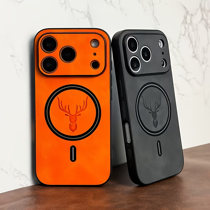 Luxury PU Leather Deer phone C - Magsafe Wireless Charger review and price