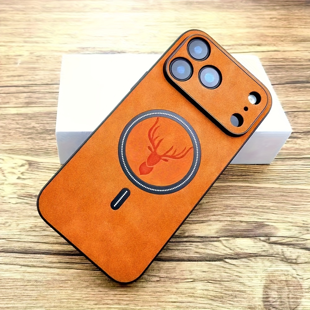 Luxury PU Leather Deer phone C - Magsafe Wireless Charger review and price