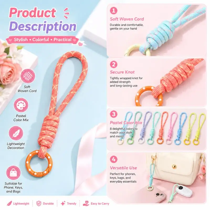 Hand Woven Keychain For Mobile - Phone Accessories For Car review and price