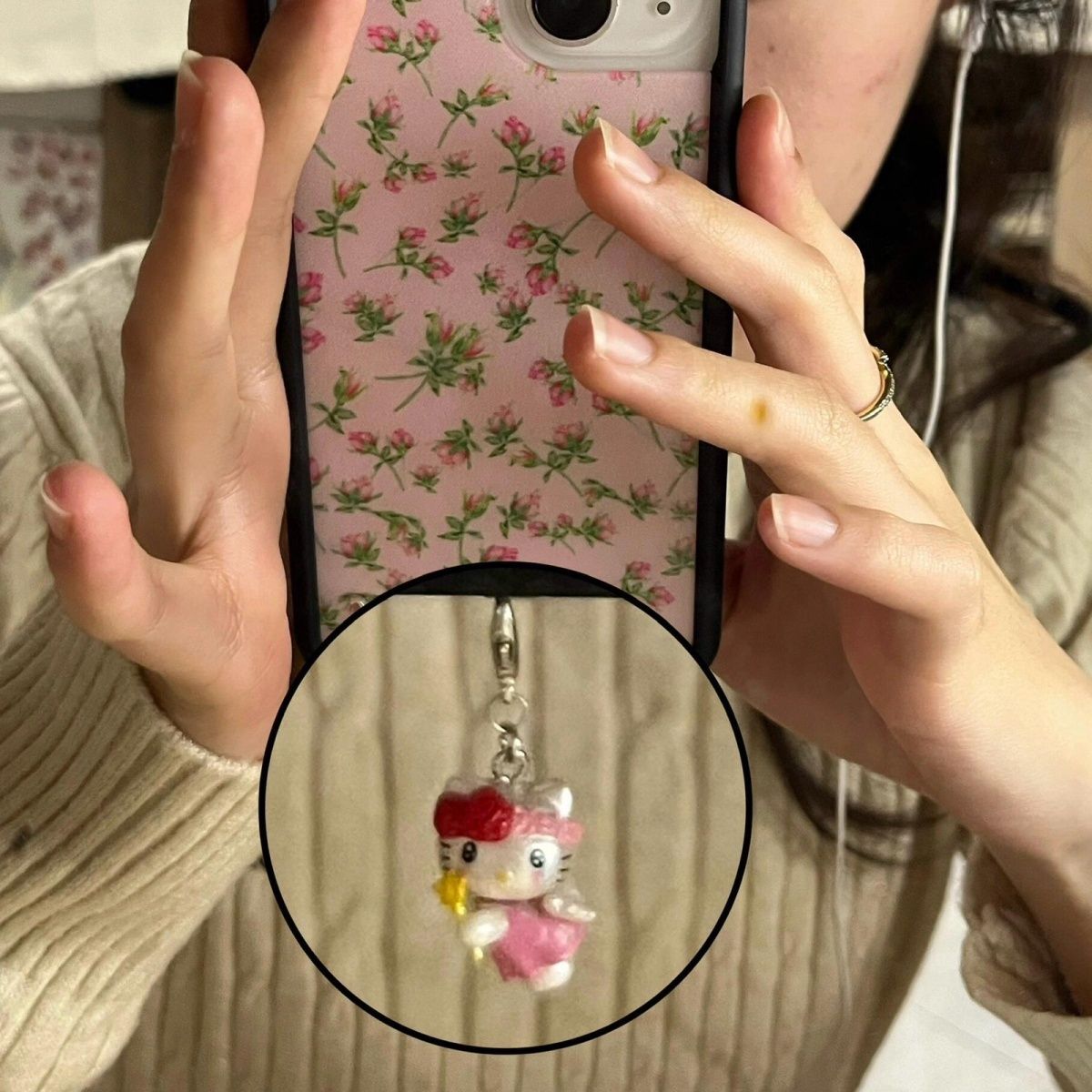 3D Hello Kitty Cute Cartoon Ba - Phone Accessories Keychain review and price